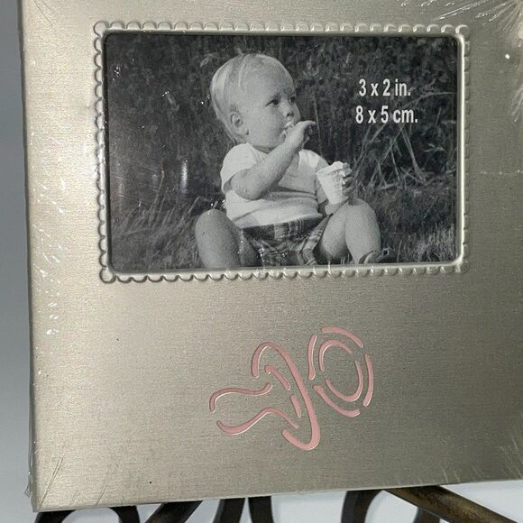 Set of 4 Pinnacle Frames & Accents Metal Frame w/Baby Girl Themes-Stands 4" X 4" - Picture 3 of 7